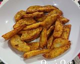 A picture of step 3 of Air Fryer Potato Wedges.