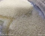 A picture of step 1 of Samak rice Halwa.