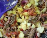 A picture of step 19 of Sinasir with potato vegetable sauce.