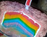 Foto langkah ke 7 dari resep Rainbow cake kukus simpel.