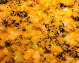 A picture of step 6 of Spinach and Shrimp Rice Bake.