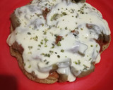 Foto del paso 2 de la receta: Mini pizza de berenjenas, con base de centeno y garbanzos