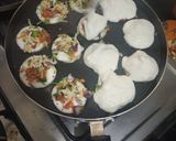 A picture of step 5 of Appam with hot chilli sauce and veg hot and sour soup.