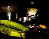 A picture of step 2 of Raw banana peel chutney.