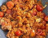 A picture of step 2 of Keto Nam Prik Ong with Pork.