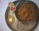 A picture of step 9 of Mashed Aubergine Curry with Pearl Millet bread.