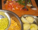 A picture of step 1 of Cornflakes Chaat.