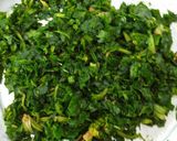 A picture of step 2 of Spinach and Lentil.
