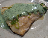 Foto del paso 6 de la receta: Lubina con salsa de espinacas