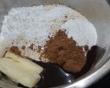 A picture of step 2 of Chocolate crepe cake.
