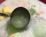 A picture of step 2 of Grinch punch.