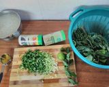 A picture of step 1 of Amaranth herbs Rice#creativericerecipe.