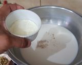 A picture of step 1 of Egg halwa.