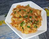 A picture of step 9 of Chilli Pasta.