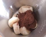 Hình bước làm 2 của món 💚 Pudding Chuối Ca Cao Phủ Chocolate Bào