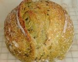 Foto langkah ke 19 dari resep Pandan Biji Wijen Hitam Sourdough Bread.