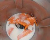 A picture of step 1 of Mango shake.