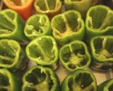 A picture of step 1 of Stuffed Bell Peppers in a Red Sauce.