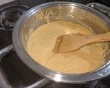 A picture of step 7 of Ghee Mysore pak.