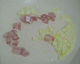 A picture of step 1 of Kimchi Fried Rice.