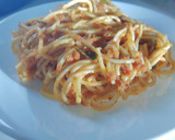 Foto del paso 6 de la receta: Espaguetis con salsa de tomate y jamón molido