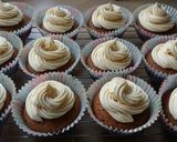 A picture of step 9 of Vickys Maple Syrup Cupcakes, GF DF EF SF NF.