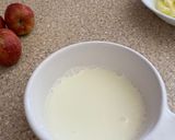 A picture of step 1 of Apple fries with caramel.