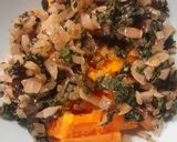 Foto del paso 4 de la receta: Calabaza rellena con muzzarella, espinaca y huevo