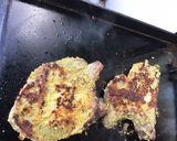 Une image de l'étape 6 de Côtes de porc panées au pesto et moutarde (recette plancha).