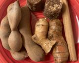 A picture of step 1 of TaTu (Tamarind Turmeric) Herbal Tea/Kunir Asem.