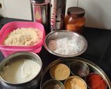 A picture of step 1 of Leftover Rice pakoda.