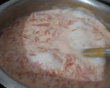 A picture of step 1 of Gur Gajar ki kheer.
