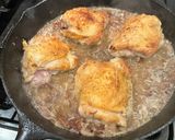 A picture of step 4 of Chicken in a Bacon and White Wine Sauce.