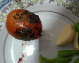 A picture of step 1 of Hari Chutney.