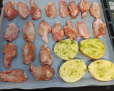 Foto del paso 4 de la receta: Alitas de pollo a la barbacoa con patatas
