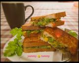 A picture of step 3 of Veg Mayonnaise Sandwich.
