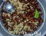 A picture of step 1 of Rajma and Moong Bhajiye.
