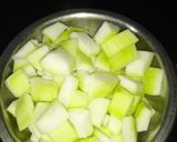 A picture of step 1 of Leftover sambhar with torai and kaddu / lukki.