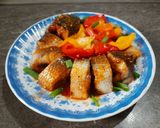 Hình bước làm 5 của món Cá lóc sốt ớt chuông