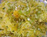 A picture of step 3 of Green papaya sambharo.