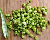 A picture of step 1 of Pasta with broad beans and ricotta.