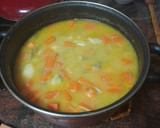 Foto del paso 2 de la receta: Crema de calabaza y batata con snack de garbanzos fritos