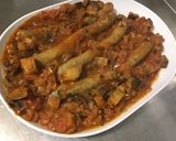Une image de l'étape 12 de Chipolatas au curry d'aubergine et tomates.