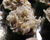 Foto del paso 4 de la receta: Nidos de calabacín relleno de atún y queso azul