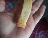 A picture of step 3 of Sweet buttery Puff pastry with chocolate nuty sauce.
