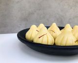 A picture of step 7 of Instant mawa modak with motichur filling.
