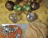 A picture of step 6 of Soji ka halwa with puri.