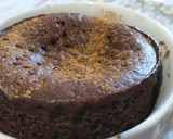 Foto del paso 4 de la receta: "Mug cake" (torta en taza) de chocolate con ❤ de dulce de leche