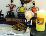 A picture of step 7 of Lal Mathachi Bhaji or Lal Saag Bhaji.