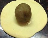 A picture of step 7 of Sajjappa (coconut sooji sweet kachori).
